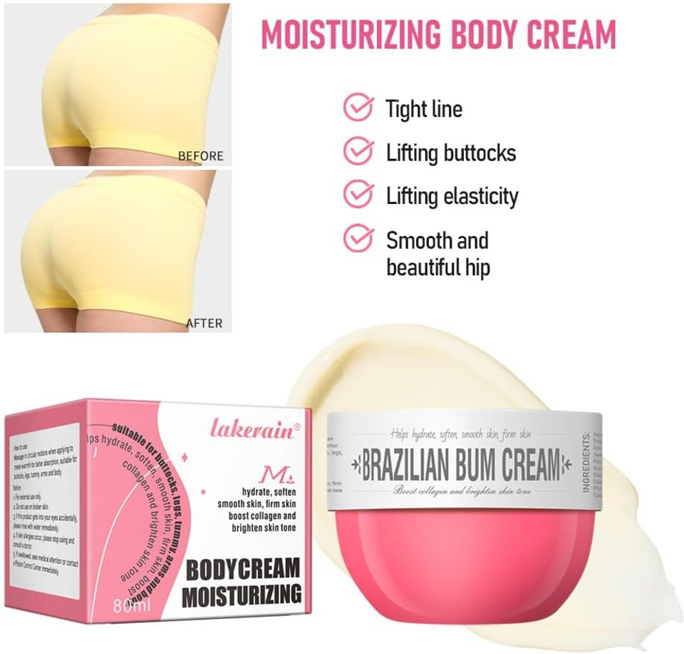 Bum Bum Cream, Moisturizing Body Cream Brighten Body Skin Repair, Smoothing Bum Cream, Lift, Firm, and Reduce Cellulite for a Beautiful Derriere, Long-lasting Fragrance Bum Bum Cream 80ML(#1) Bum Bum Cream, Moisturizing Body Cream Brighten Body Skin Repair, Smoothing Bum Cream, Lift, Firm, and Reduce Cellulite for a Beautiful Derriere, Long-lasting Fragrance Bum Bum Cream 80ML(#1)