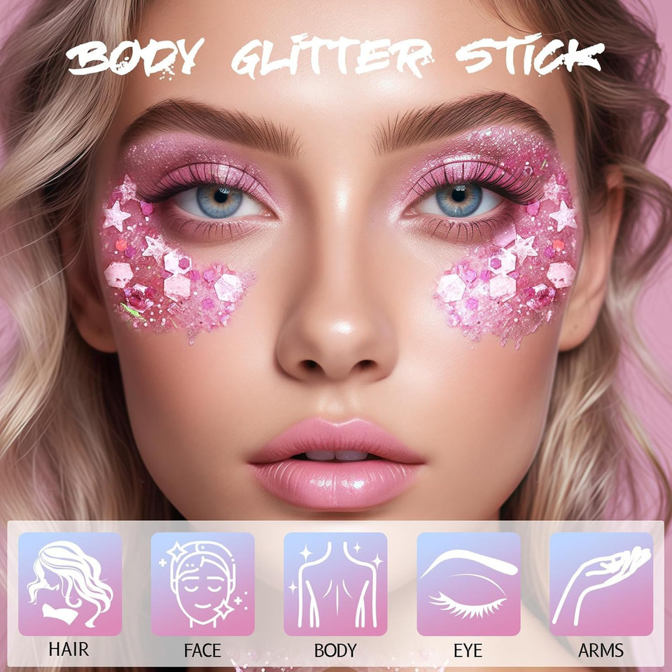 3 PCS Body Glitter Gel, Face Glitters Body Gel Sequins Shimmer Liquid Eyeshadow, Mermaid Sequins Liquid Holographic Glitter Gel, Chunky Glitter for Face Hair Nails(Silver/White/Pink) 3 PCS Body Glitter Gel, Face Glitters Body Gel Sequins Shimmer Liquid Eyeshadow, Mermaid Sequins Liquid Holographic Glitter Gel, Chunky Glitter for Face Hair Nails(Silver/White/Pink)