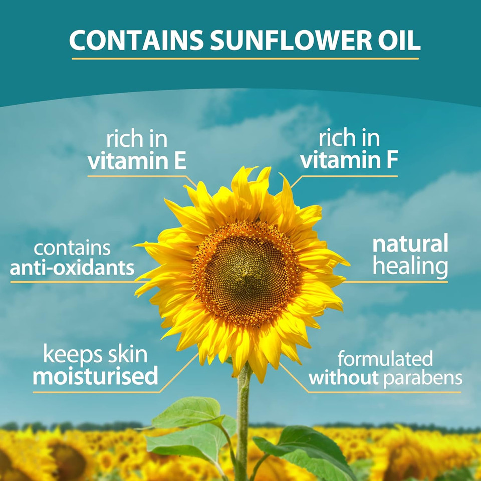 My Trusty Sunflower Body Lotion, Suitable for Dry Skin and Skin Prone to Eczema, Vegan Friendly with Natural Ingredients, Fragrance Free, 250ml