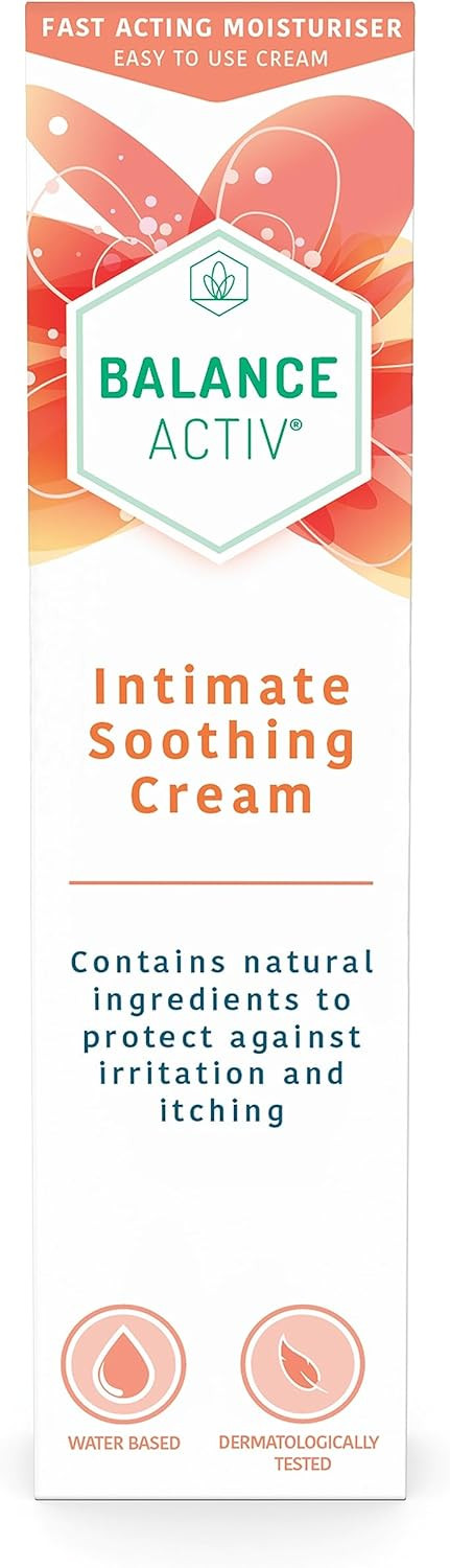 Balance Activ Intimate Soothing Cream, Fast-Acting Relief from Intimate Irritation for Women, Soothes Itching, Redness & Soreness, 1 Pack of 40ML Tube