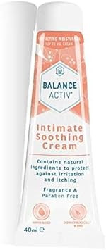 Balance Activ Intimate Soothing Cream, Fast-Acting Relief from Intimate Irritation for Women, Soothes Itching, Redness & Soreness, 1 Pack of 40ML Tube