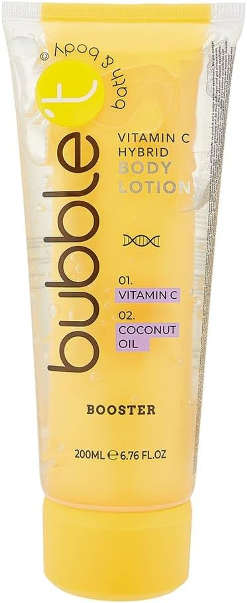 Bubble T Cosmetics Hyaluronic Acid Hybrid Lotion with Almond Oil, Dual-Tube Moisturiser for Soft, Supple Skin 200ml 2-Pack