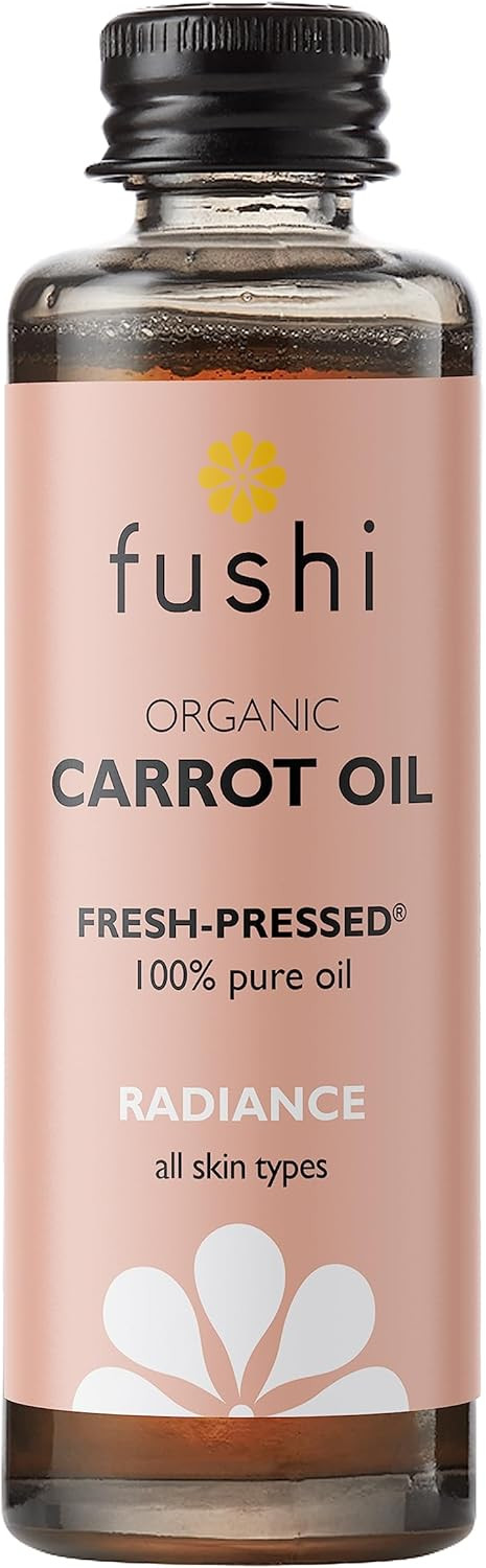Fushi Carrot Oil, Fresh-Pressed, Rich In Beta Carotene, Vitamins A, B, C, D And E And Essential Fatty Acids, Best For Sun Damage Skin, Parched Skin & Fine Lines, Manufactured In The Uk