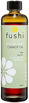 Fushi Carrot Oil, Fresh-Pressed, Rich In Beta Carotene, Vitamins A, B, C, D And E And Essential Fatty Acids, Best For Sun Damage Skin, Parched Skin & Fine Lines, Manufactured In The Uk