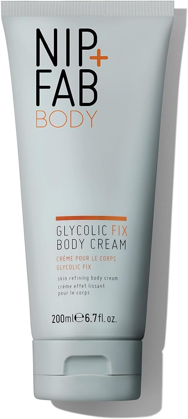 Nip+Fab Glycolic Fix Body Cream | 200 ml | Exfoliating the Skin | Vegan, Cruelty Free, Sulphate Free
