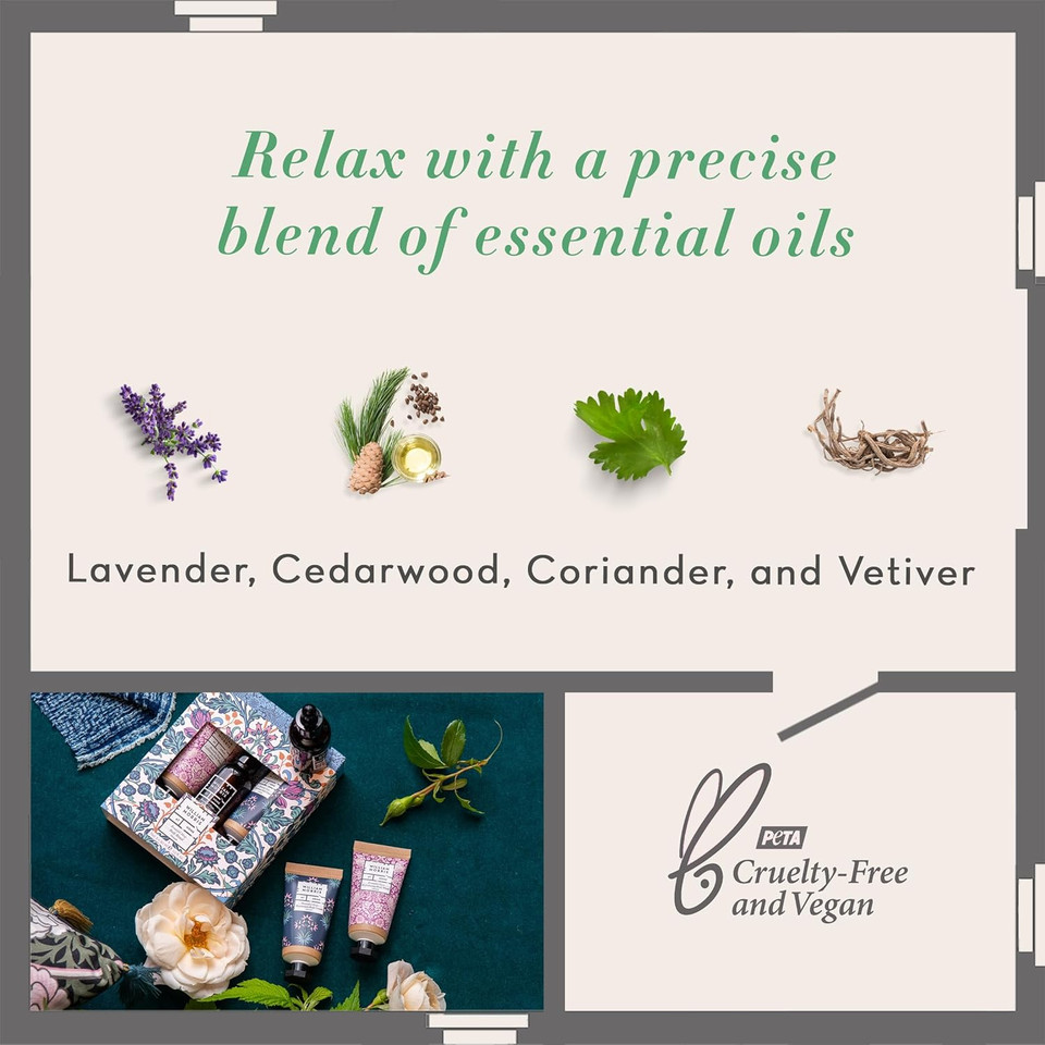 William Morris At Home Forest Bathing Body Care Set | Body Cream 100ml & Body Oil 45ml