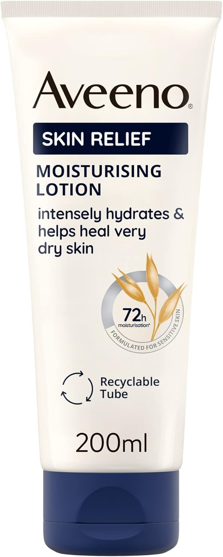 Aveeno Skin Relief Moisturising Lotion (2x 300ml), For Very Dry and Irritable Skin with Shea Butter and Prebiotic Oatmeal, Soothing From Day 1