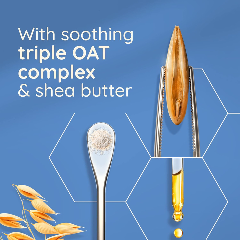 Aveeno Skin Relief Moisturising Lotion (2x 300ml), For Very Dry and Irritable Skin with Shea Butter and Prebiotic Oatmeal, Soothing From Day 1