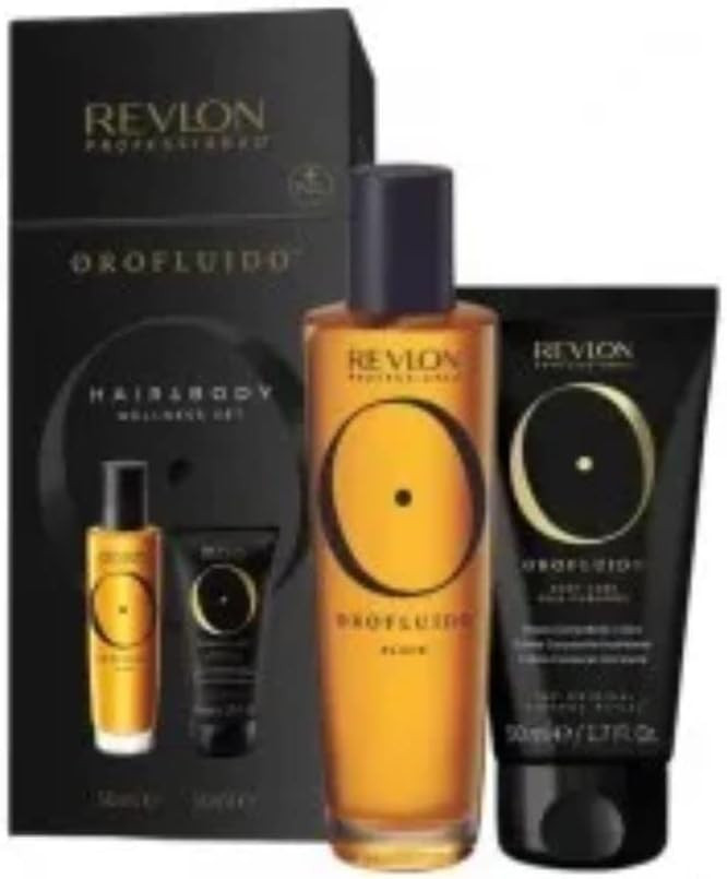 Orofluido Vegan Hair & Body Wellness Set, Gifts For Women/Men With Argan Elixir Oil & Argan Oil-infused Body Cream (2 x 50ml)