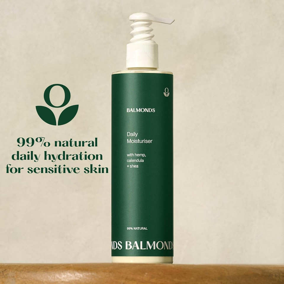Balmonds Daily Moisturising Cream - Moisturiser for Dry or Sensitive Skin. Natural Emollient Cream for Face, Body and Hands.100ml