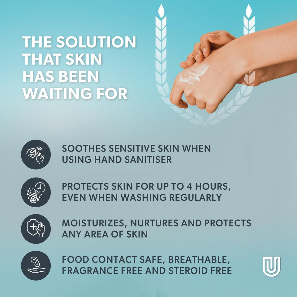 Derma Shield Barrier Cream 100ml Lotion - The Ultimate Waterproof Skin Shield for Hands, Body, Face - Clinically Proven Protection and Relief for Contact Dermatitis, Dry Skin