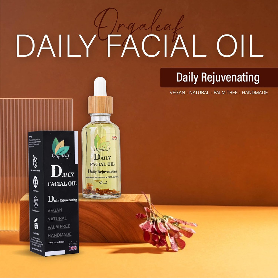 Orgaleaf Daily Facial Oil, Daily Rejuvenating, Hand Made, 50 ml