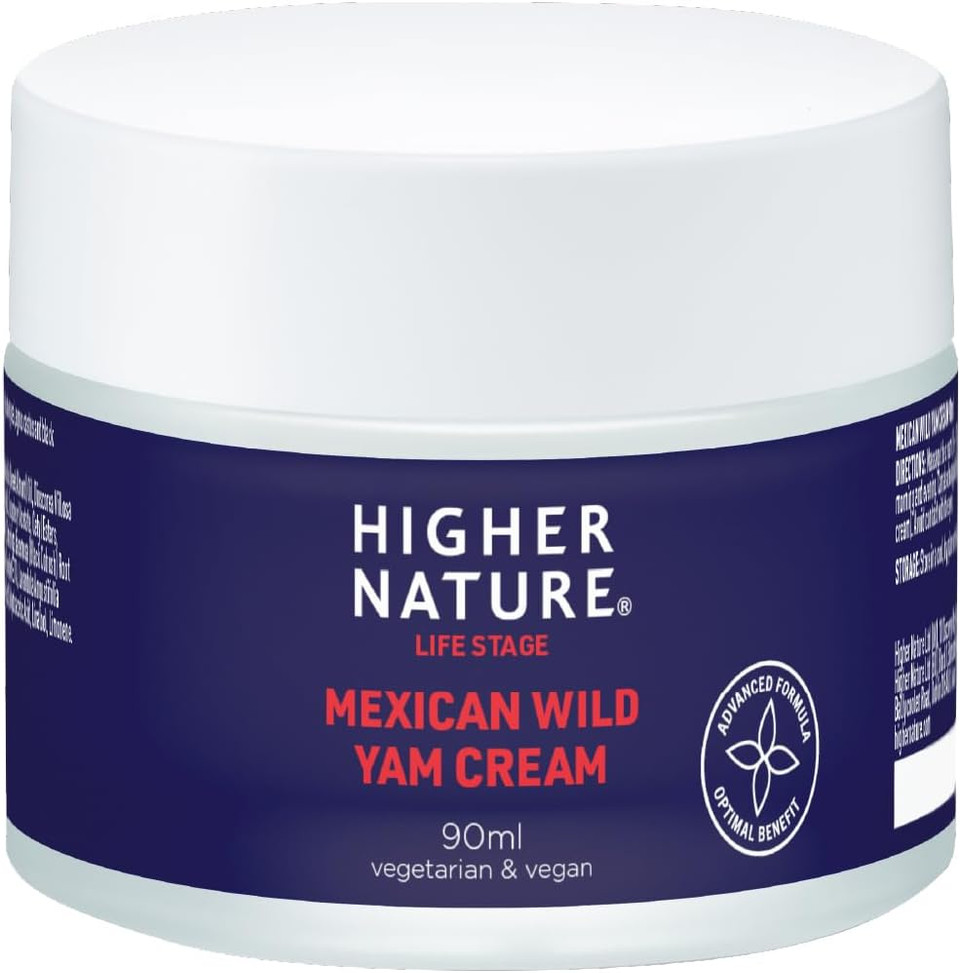 Higher Nature - Mexican Wild Yam Cream -Luxurious Body Cream - Topical Menopause Support - Vegetarian & Vegan 90ml