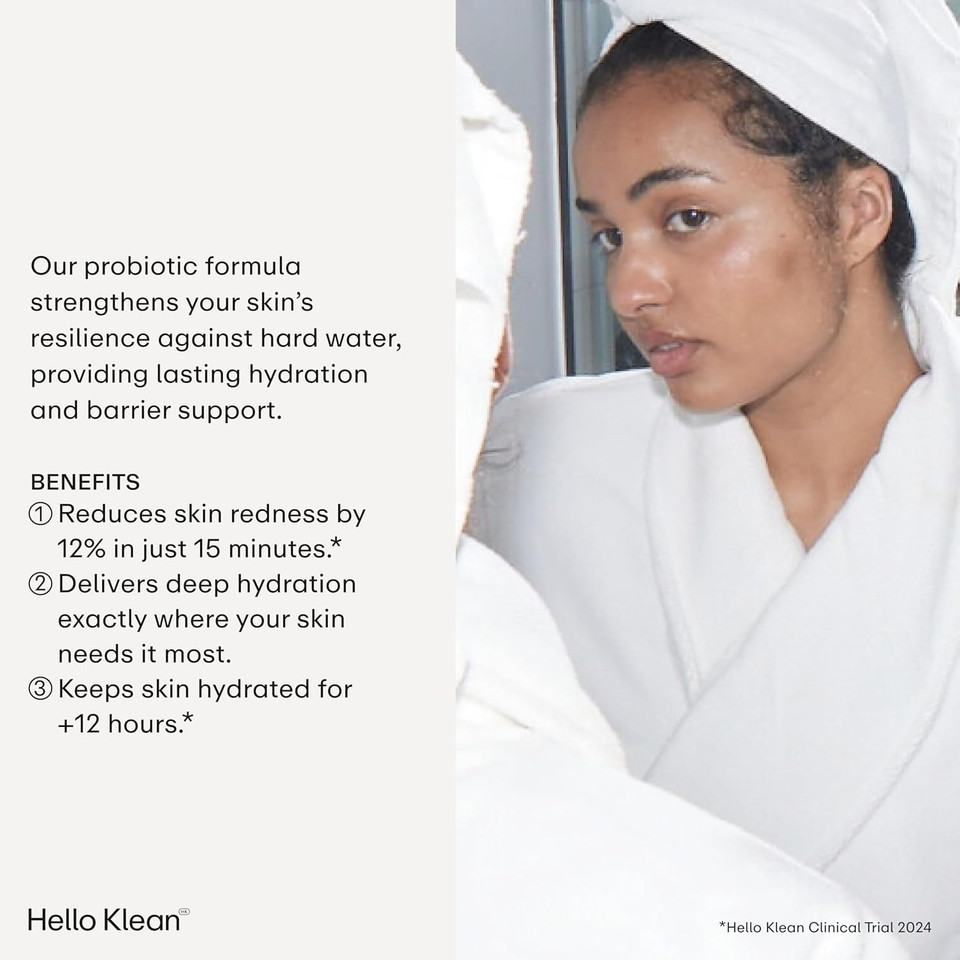 Hello Klean Cold Cream Anti-Dryness Body Cream - For Dry, Itchy Skin Caused by Hard Water - Hydrating Boost for Instant Relief - Calms & Hydrates Skin - Reduces Redness