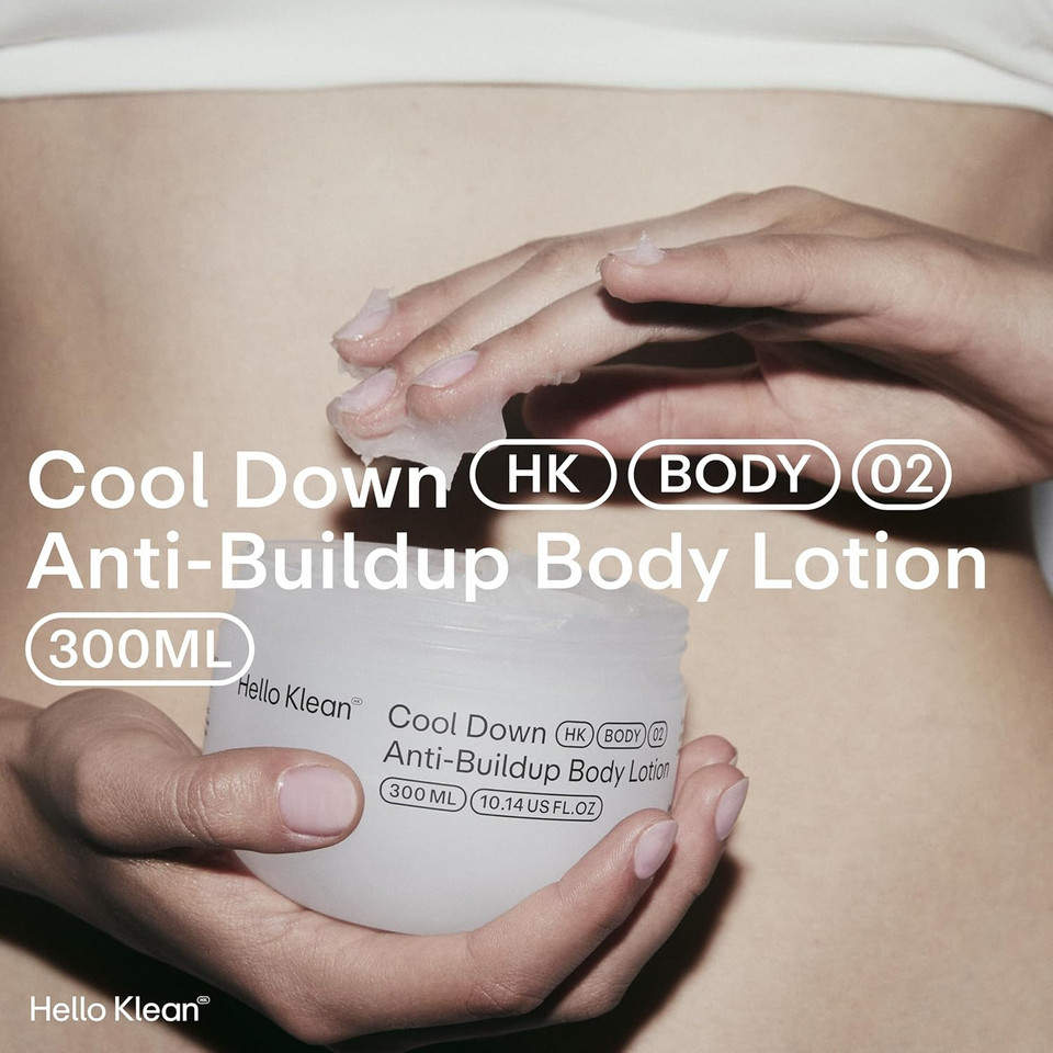 Hello Klean Cool Down Anti-Buildup Body Lotion - For Congestion-Prone Skin - Reduces Oiliness - Fights Against Hard Water - Comforting & Cooling for Instant Relief - Reset your Skin