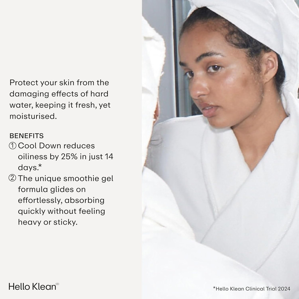 Hello Klean Cool Down Anti-Buildup Body Lotion - For Congestion-Prone Skin - Reduces Oiliness - Fights Against Hard Water - Comforting & Cooling for Instant Relief - Reset your Skin