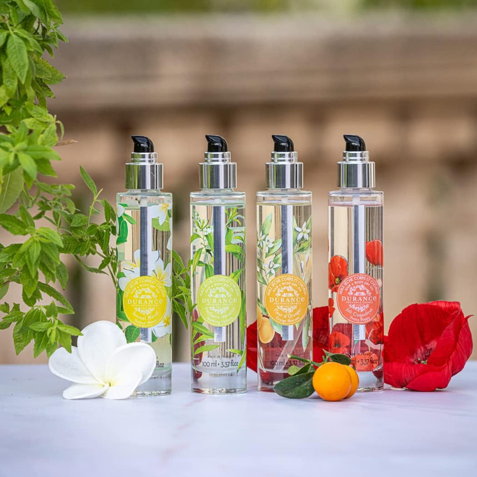 Durance Les Eternelles Pretty Poppy Dry Oil For Hair & Body (100ml) With Almond & Apricot Oils | Nourishes And Enhances Skin And Hair Roots, No Oily/Greasy Feeling