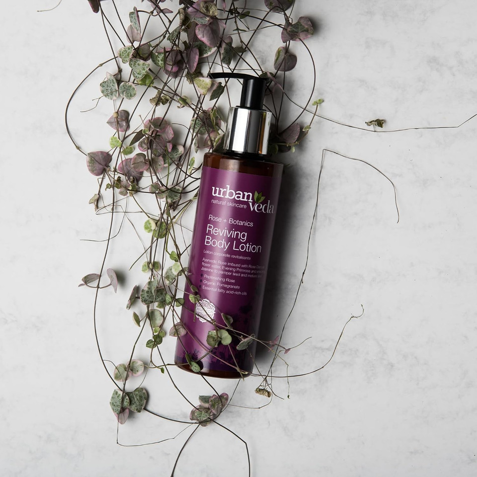 Urban Veda Reviving Body Lotion | Dry Skin Moisturiser for Body Skin Care | Hydrating Moisturiser for Tired & Wrinkle Skin | Almond Oil & Glycerin Body Lotion Women & Men | 250ml