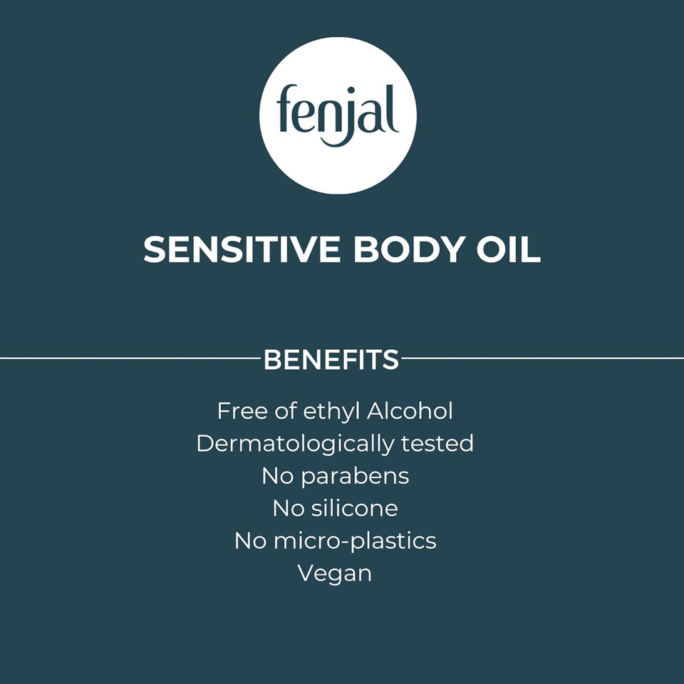 Fenjal Sensitive Body Oil, Healthy-Looking Glow, 145 ml (Pack of 2)