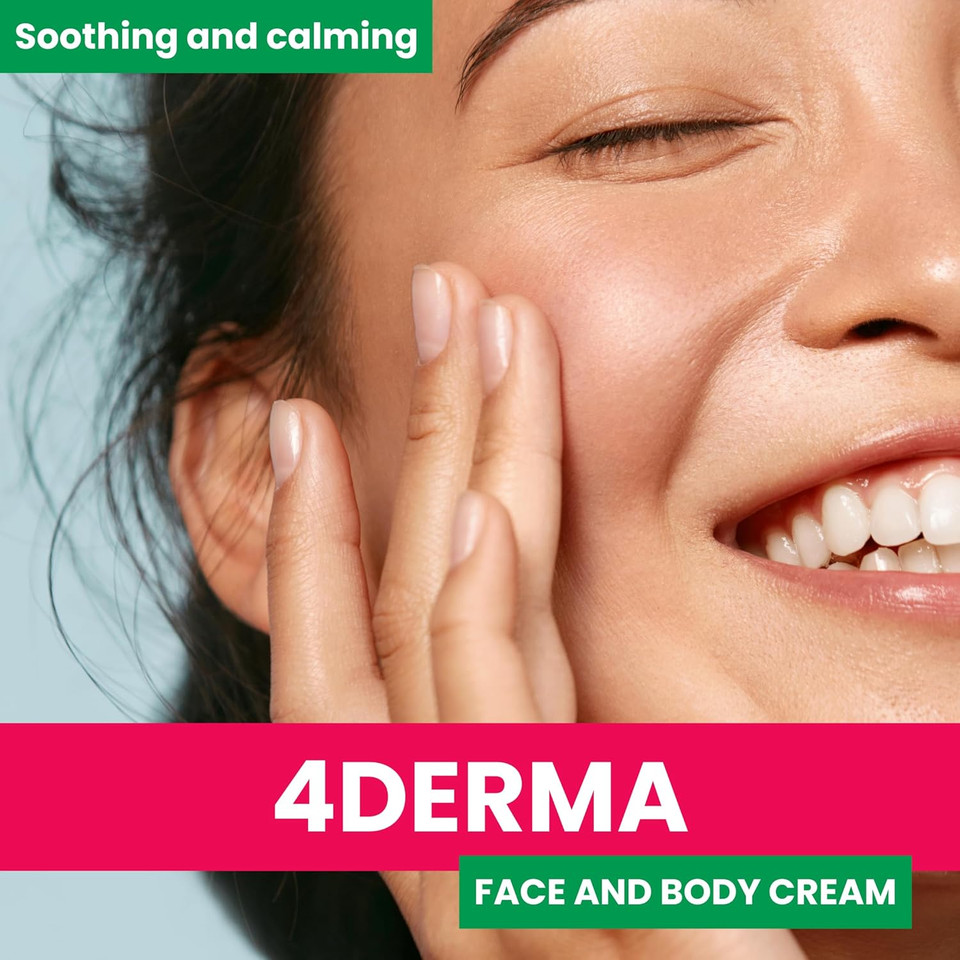 EUSPHERA - 4DERMA - Soothing Cream for Eczema with Hemp Extract - Natural Itch Relief Cream for Psoriasis, Eczema, Dry Skin, Dermatitis 50ml