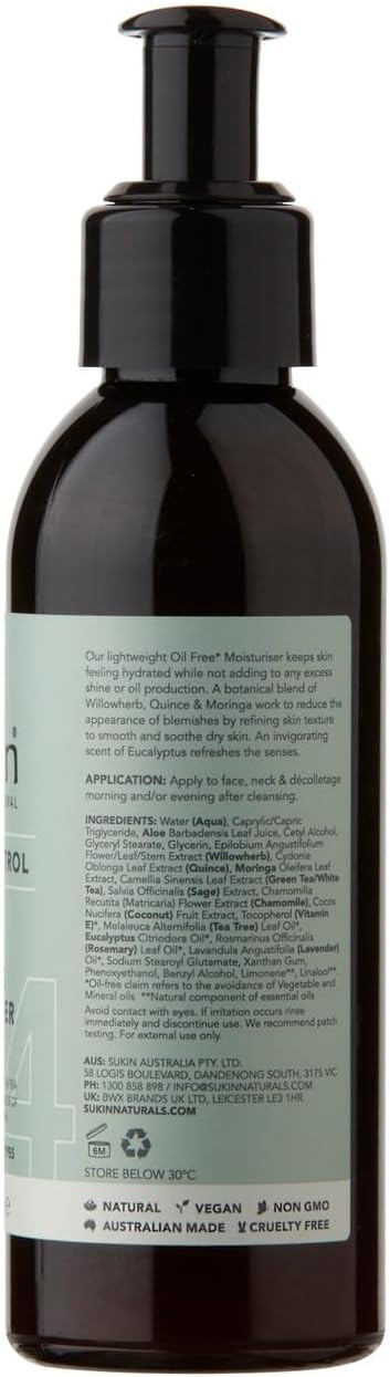 Sukin Oil Free Moisturiser 125 ml (Pack of 2)