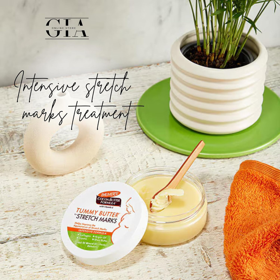 Palmer's Cocoa Butter Stretch Mark Lotion 250ml & Tummy Butter 125g  Cocoa Butter Moisturiser for Skin Care, Hydration, and Stretch Marks - Non-Greasy, Fast Absorbing, 2-Piece Set