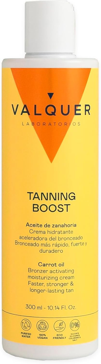 Valquer Moisturizing Cream Tanning Accelerator. No SPF. Tanning Boost. Faster and Longer-Lasting Natural Tan Enhancer - 300 ml