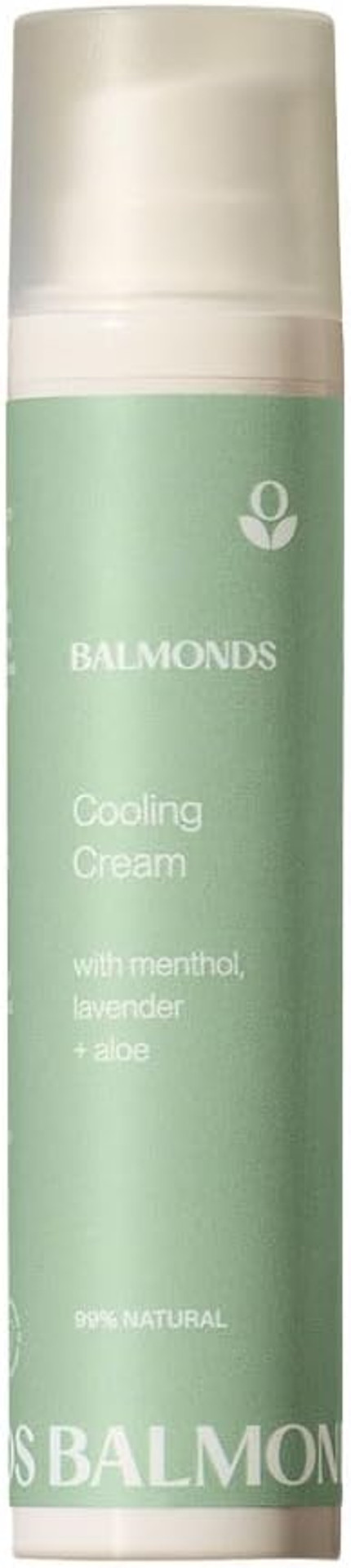 Balmonds Cooling Cream 100ml  Natural Skin Soothing Lotion with Menthol, Lavender, Shea Butter & Aloe Vera for Hot Flushes, Menopause, Sunburn & Sensitive Skin Relief
