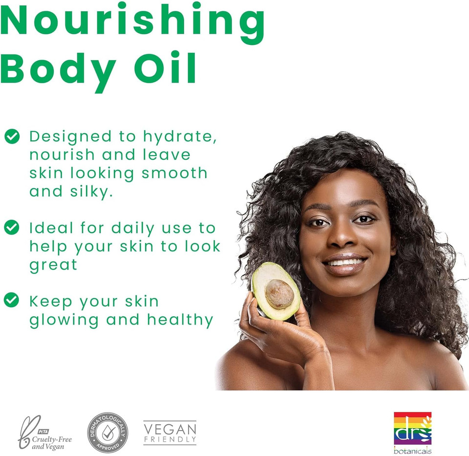 Dr Botanicals Avocado & Almond Superfood Nourishing Body Oil 200ml