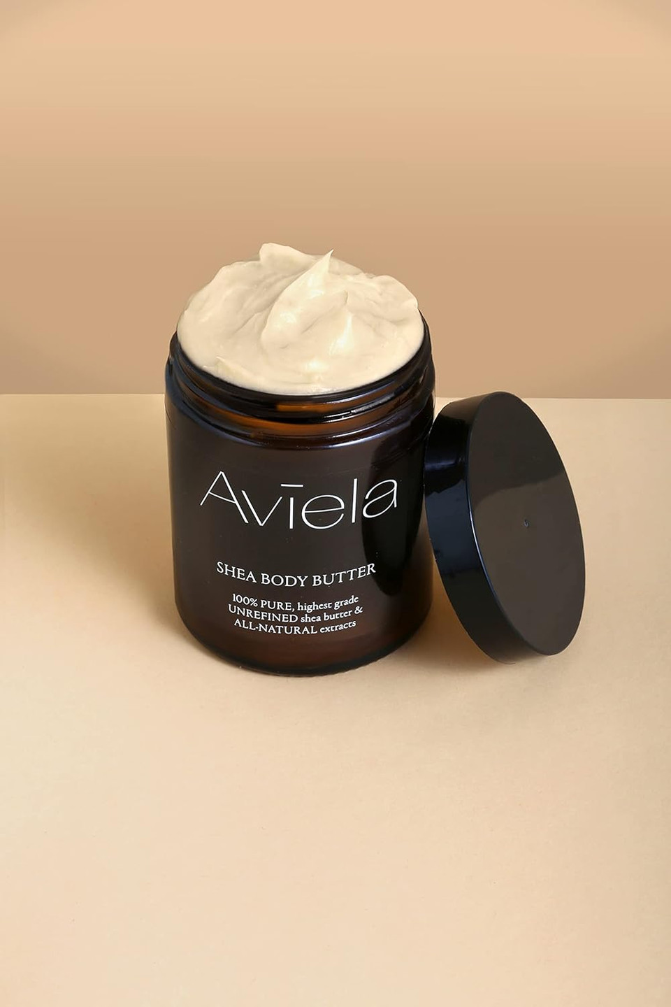 Aviela Ultimate Shea Body Butter Deep Hydration, Quick Absorption | 100% Pure Unrefined African Shea Butter | Vegan, Ethical, and Kind to the Planet | 180ml