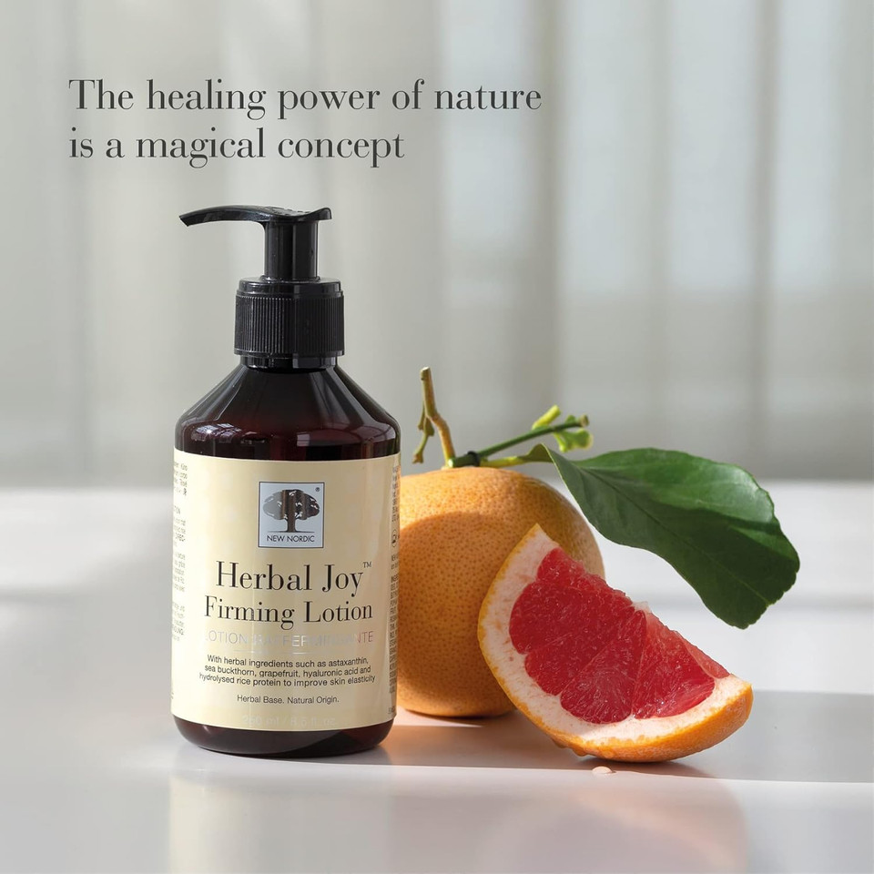 New Nordic Herbal Joy Firming Body Lotion with Shea Butter for Hydrated Skin, Smoothing, Firming, & Nourishing Formula for a Youthful Glow, 250ml