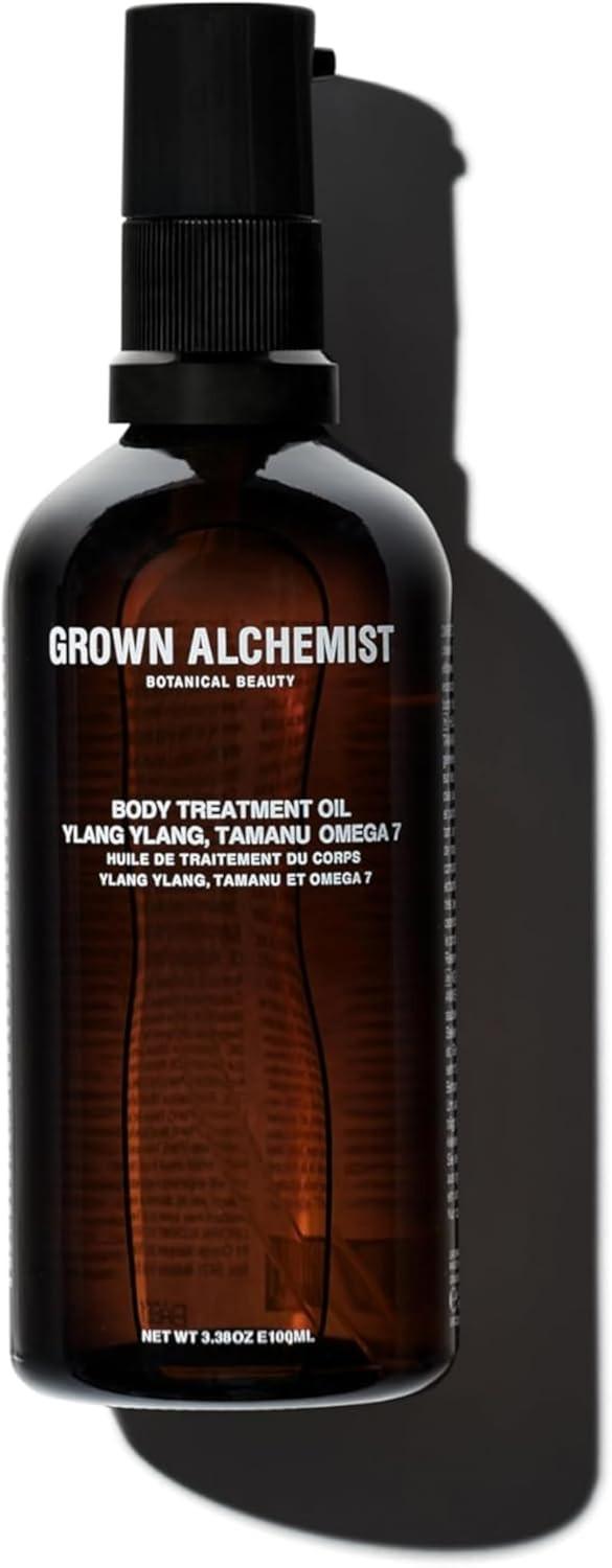 Grown Alchemist Restorative Body Oil - Ylang Ylang & Tamanu - Organic Formula with Antioxidants, Hydrating, Nourishing, Skin Toning and Firming Stretch Mark Oil - Scented Body Oils for Skin - 100 ml