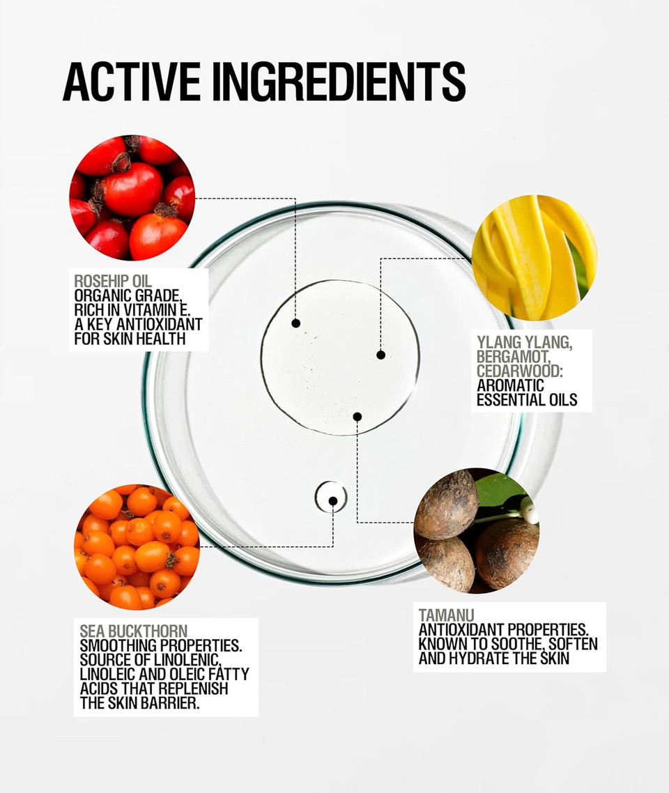 Grown Alchemist Restorative Body Oil - Ylang Ylang & Tamanu - Organic Formula with Antioxidants, Hydrating, Nourishing, Skin Toning and Firming Stretch Mark Oil - Scented Body Oils for Skin - 100 ml