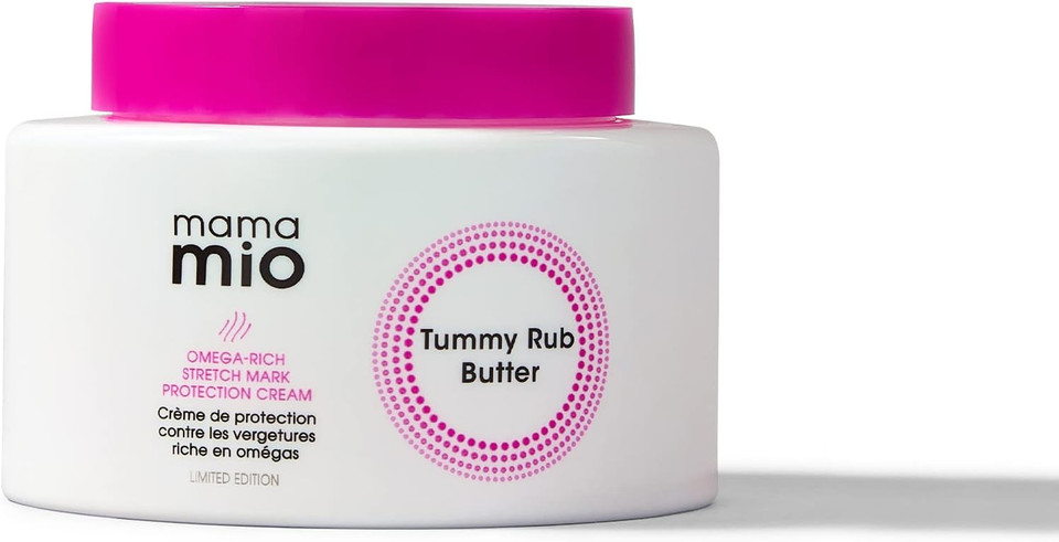 Mama Mio Tummy Rub Butter 120 ml | Sandalwood and Cocoa Limited Edition | Pregnancy Stretch Mark Protection Cream | Luxurious Moisturiser For Growing Bumps
