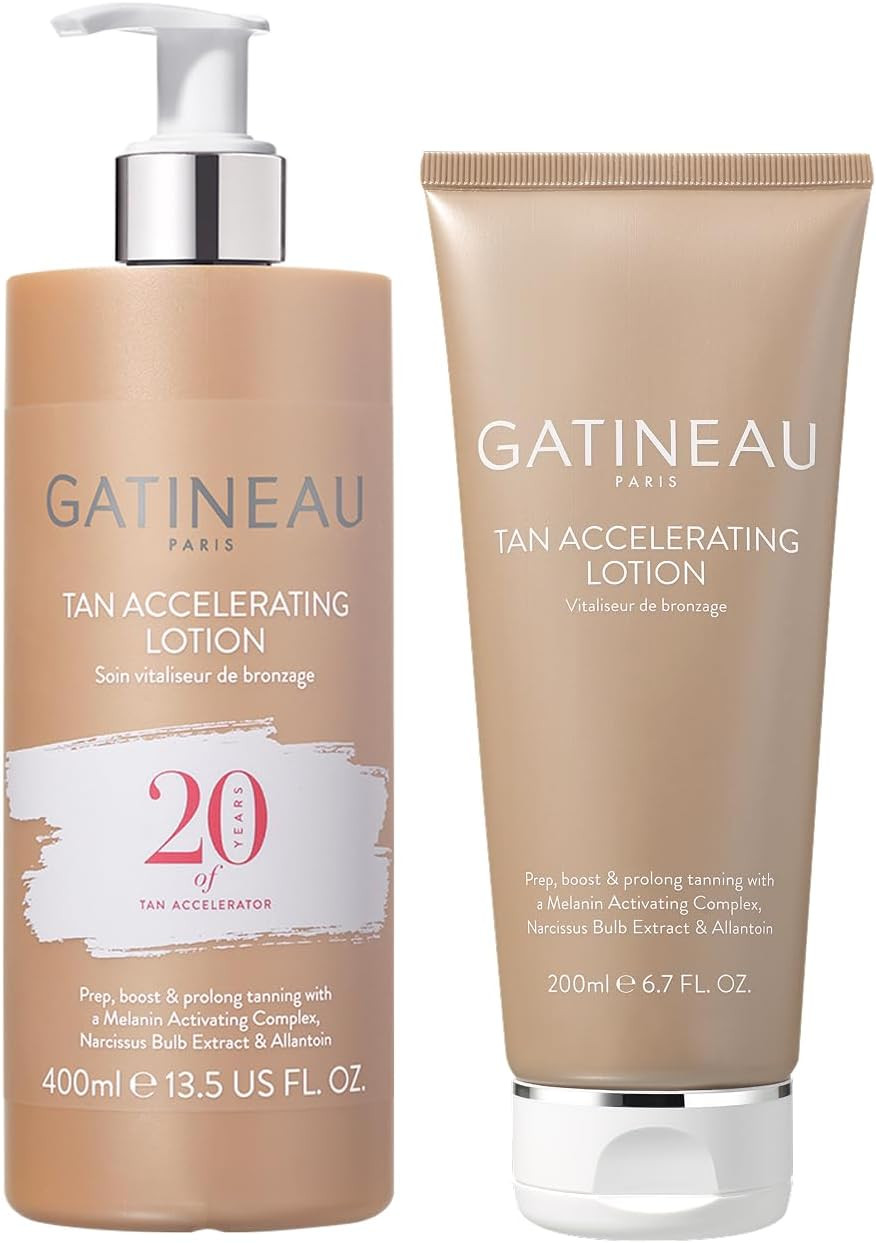Gatineau - Tan Accelerating Lotion Duo Pack (400ml x 1, 200ml x 1) Enhance Natural Tanning, For Face & Body