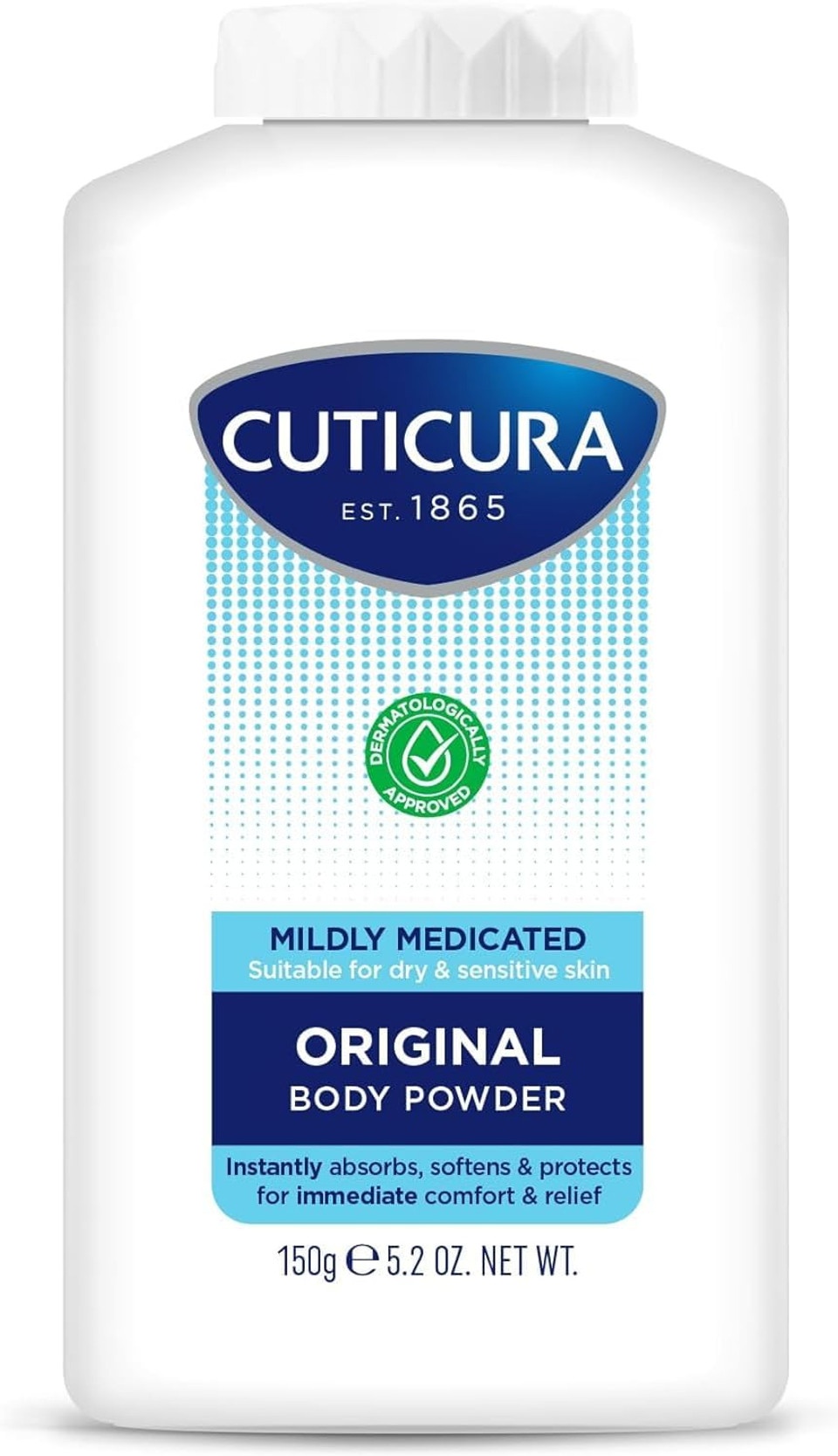 CUTICURA Mildly Medicated Talcum Body Powder 150g, Packaging May Vary, Many Uses Personal Hygiene, Prevent Smudging After Self-Tanning & Facial Makeup CUTICURA Mildly Medicated Talcum Body Powder 150g, Packaging May Vary, Many Uses Personal Hygiene, Prevent Smudging After Self-Tanning & Facial Makeup