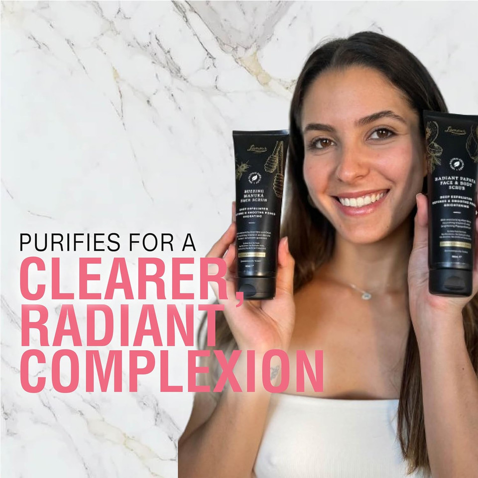 L'amour Natural | Luxury Face & Body Scrub | Vegan | Paraben & SLS Free | Exfoliating | Deep Cleanser |150ml (Papaya)