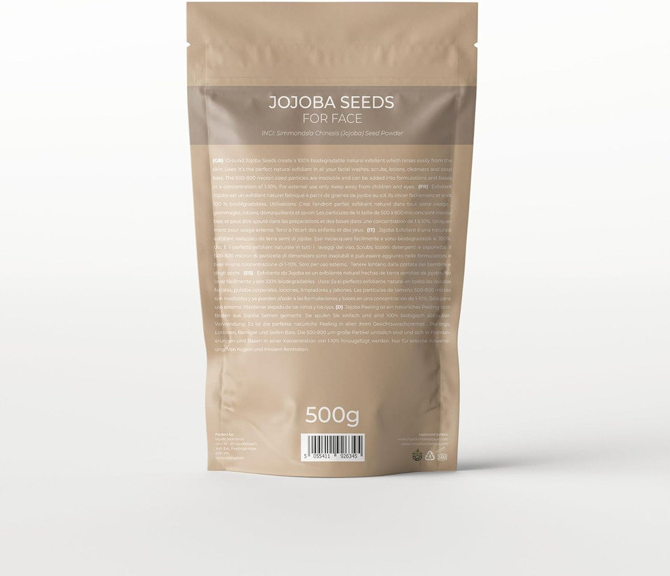 Mystic Moments | Jojoba Seeds For Face Natural Exfoliant 100g Pure & Natural Scrub GMO Free