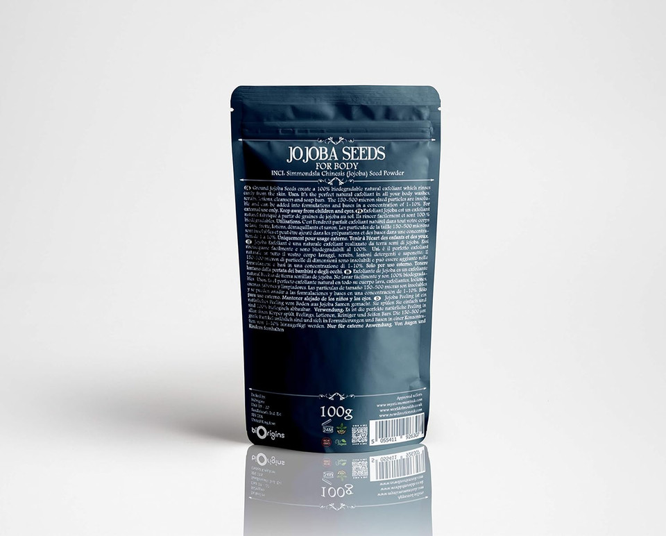 Mystic Moments | Jojoba Seeds For Body Natural Exfoliant 100g Pure & Natural Scrub Vegan GMO Free