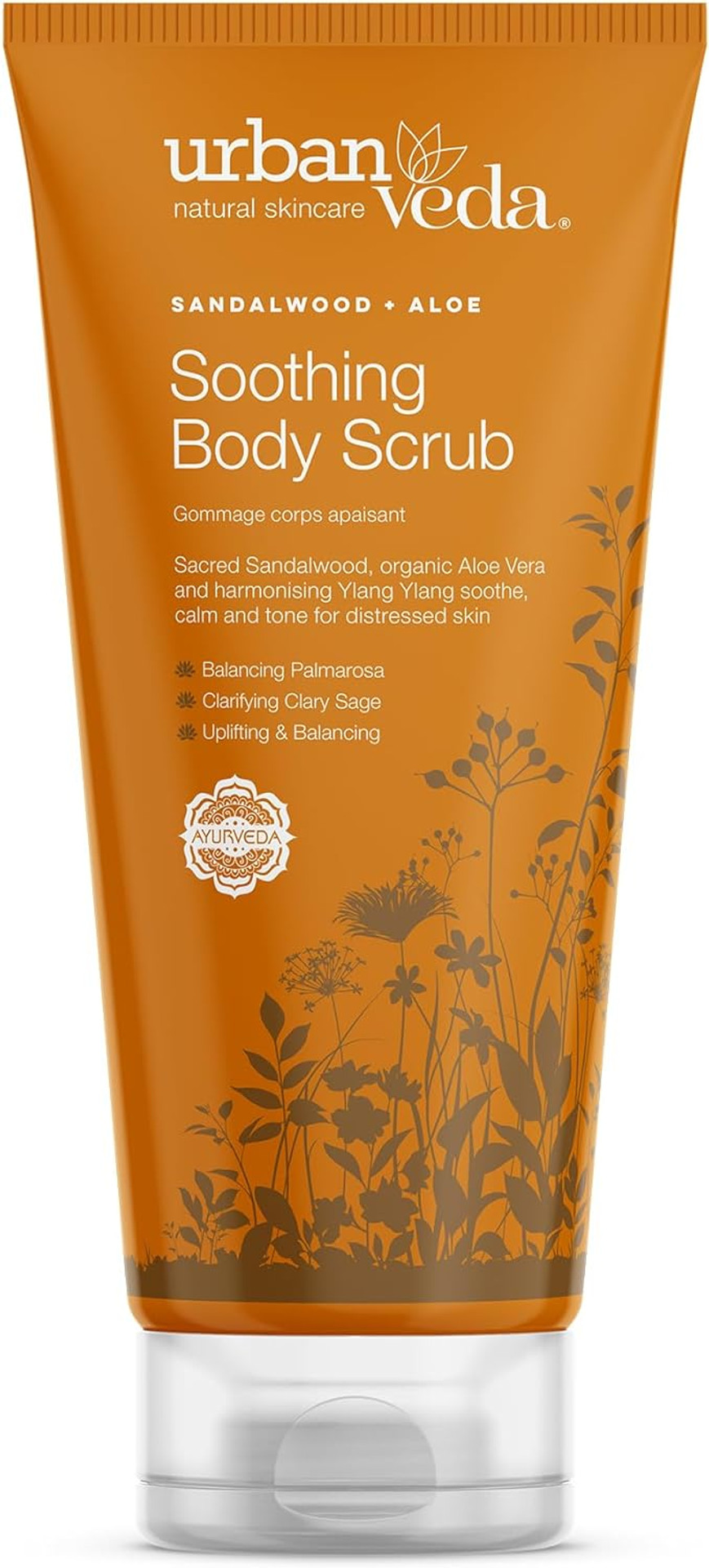 Urban Veda Soothing Body Scrub | Exfoliating Body Scrub for Sensitive Skin| Vitamin E, Walnut & Pumice Body Exfoliator Scrub | Soothing & Calming | Dead Skin Remover | Exfoliating Body Wash | 200 ML