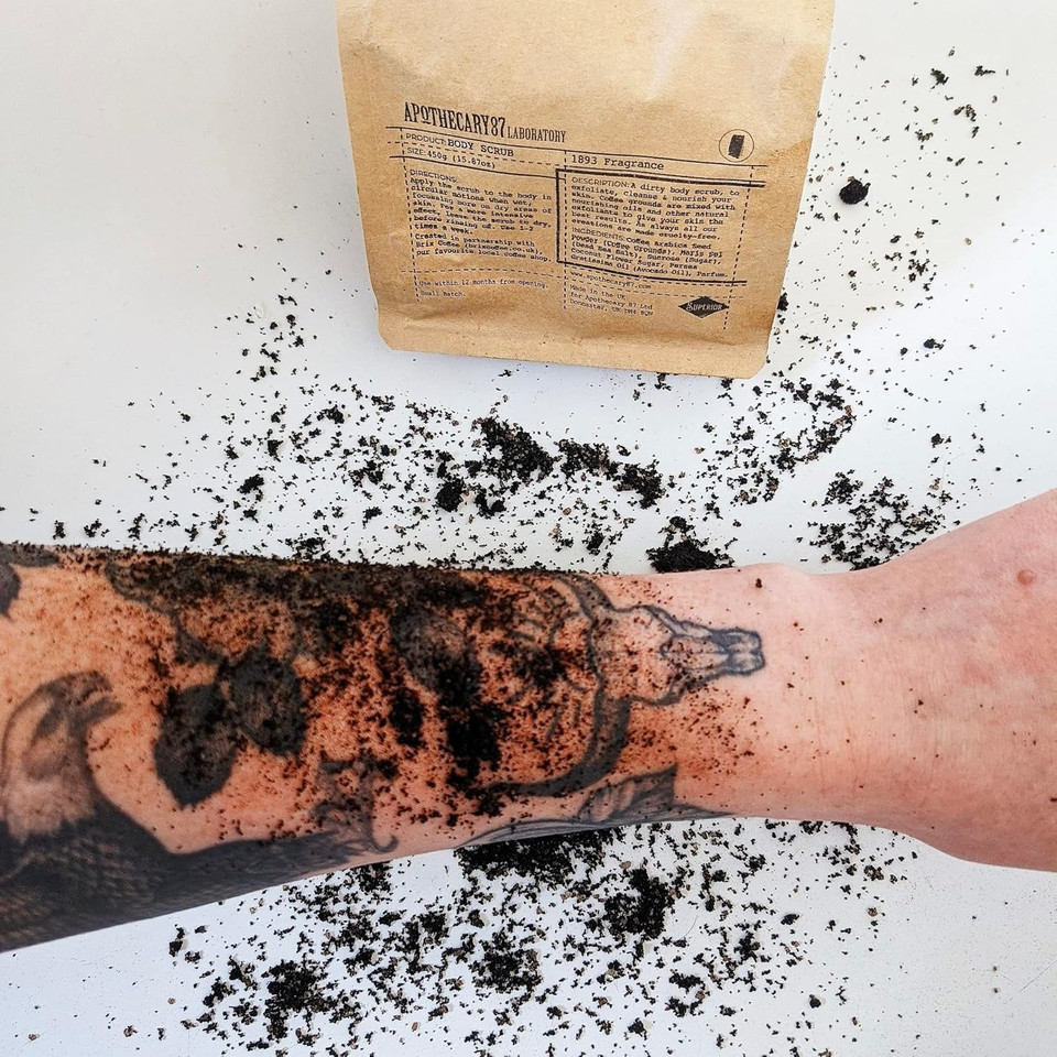 Apothecary 87 Body Scrub | Premium Formulation With Coffee Grounds, Dead Sea Salt & Coconut Flower Sugar | Exfoliating Body & Face Scrub | 400g