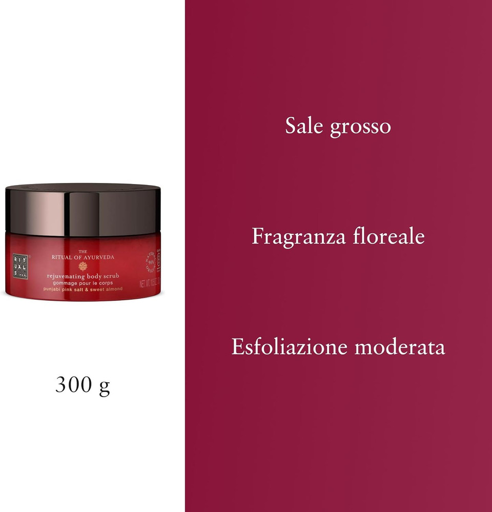 RITUALS Body Scrub The Ritual of Jing - Body Salt Scrub Made with Magnesium and Lotus Flower and Jujube Fragrance - Made from 92% Natural Origin Ingredients - 250g