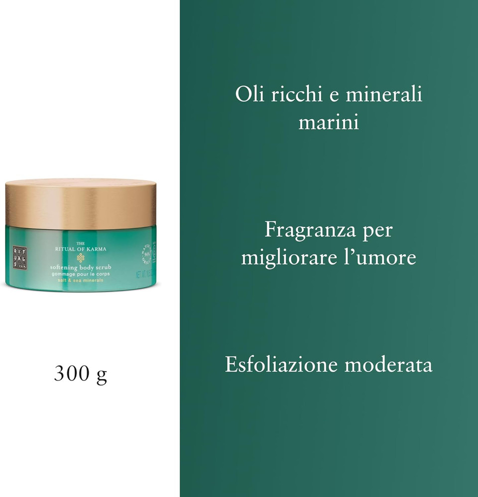 RITUALS Body Scrub The Ritual of Hammam - Body Salt Scrub Made with Coarse Sea Salt and Eucalyptus Oil - Made from 94% Natural Origin Ingredients - 300g