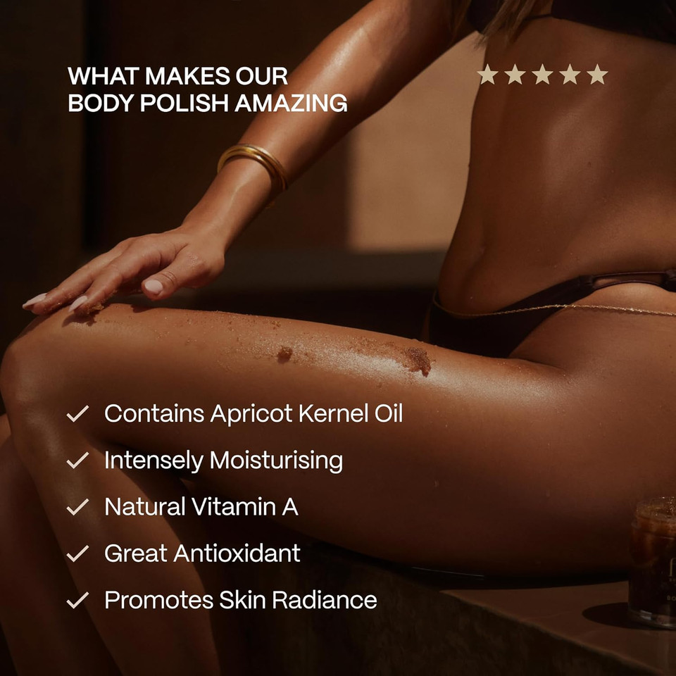 Filter by Molly-Mae Body Polish | Intensely Moisturising Full Body Scrub | Apricot Kernel Oil | Anti-Inflammatory | Smooths Skin Perfect Pre Tan Preparation | Vitamin A & Shea Butter | Antioxidant