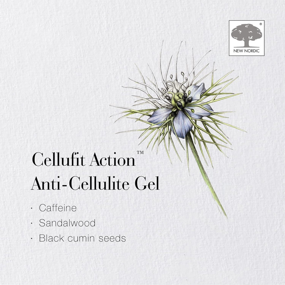 New Nordic Cellufit Action Anti-Cellulite Gel - Reduce Cellulite Appearance & Enhance Skin Elasticity & Smoothness - 250ml