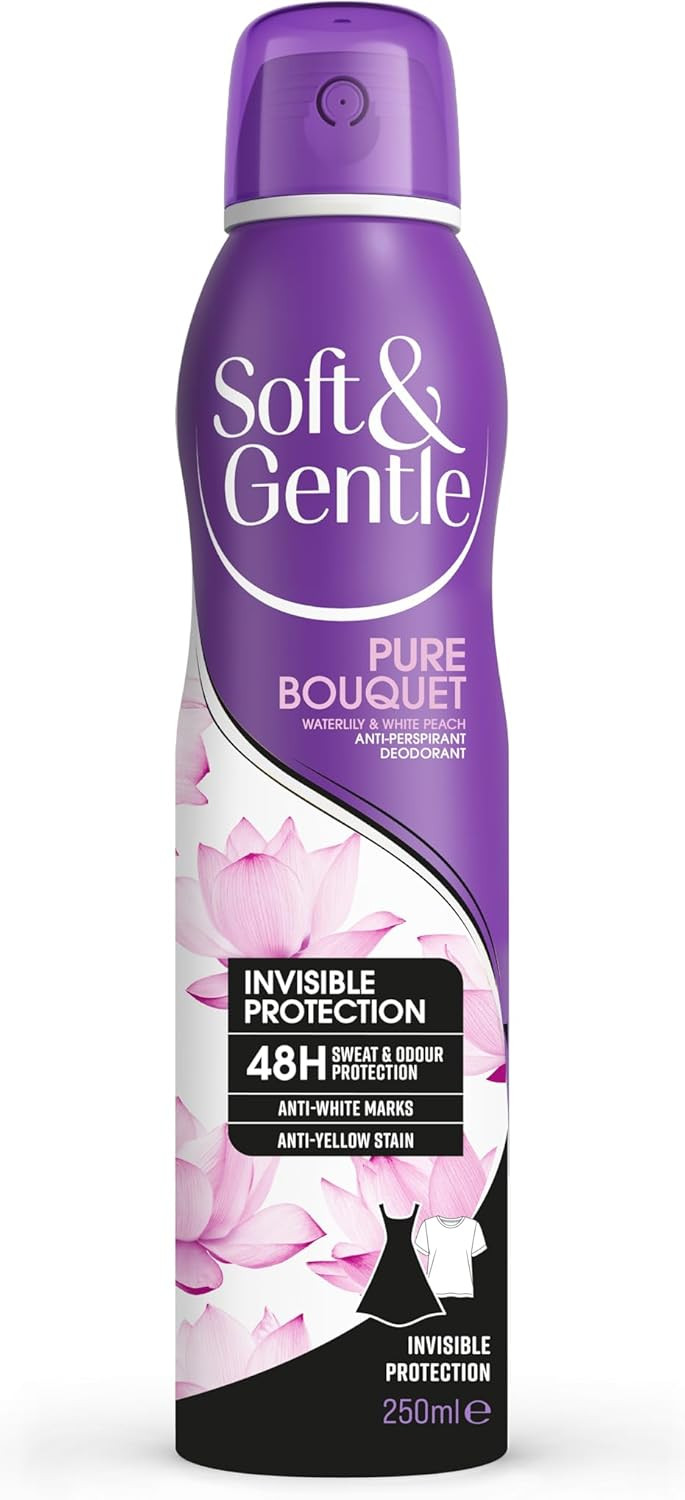 SOFT & GENTLE Anti-Perspirant Deodorant, Pure Bouquet, Invisible Protection, 250ml