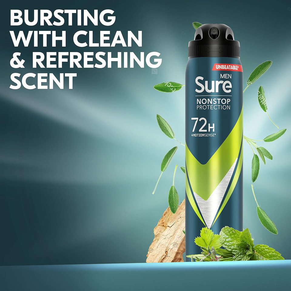 Sure NonStop Protection Extreme Dry with MotionSense technology Anti-perspirant Aerosol anti-perspirant deodorant spray for 72h sweat and odour protection