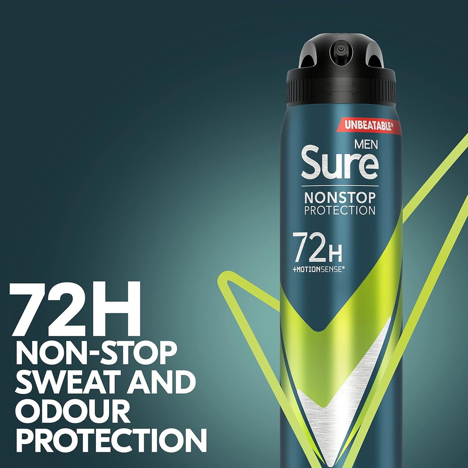 Sure NonStop Protection Extreme Dry with MotionSense technology Anti-perspirant Aerosol anti-perspirant deodorant spray for 72h sweat and odour protection