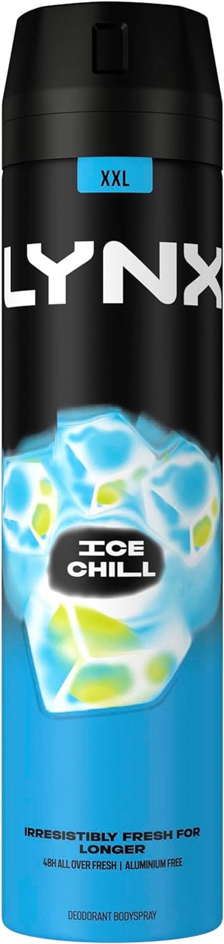 Lynx Ice Chill Aerosol Body Spray Men's Deodorant Spray with an iced mint & lemon scent for 48 hours of odour-busting, high definition fragrance 250 ml