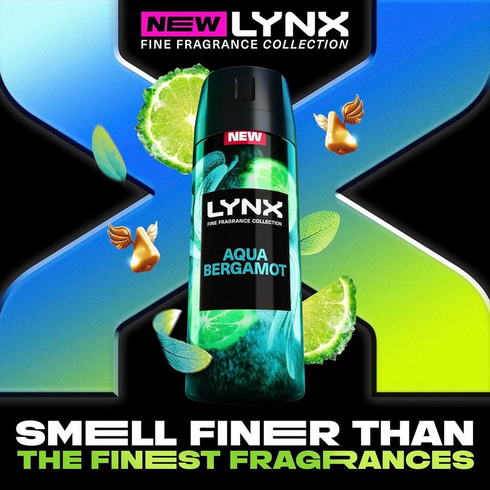 Lynx Fine Fragrance Collection Aqua Bergamot Premium Deodorant Bodyspray 150 ml